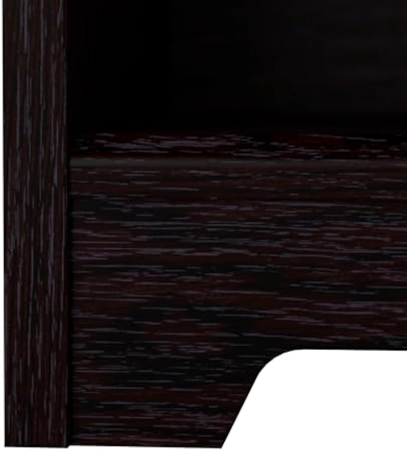 Bush Furniture Tall 5 Shelf Bookcase, Large Open Bookshelf, Sturdy Display Cabinet for Living Room or Home Office, Cabot Collection, Espresso Oak