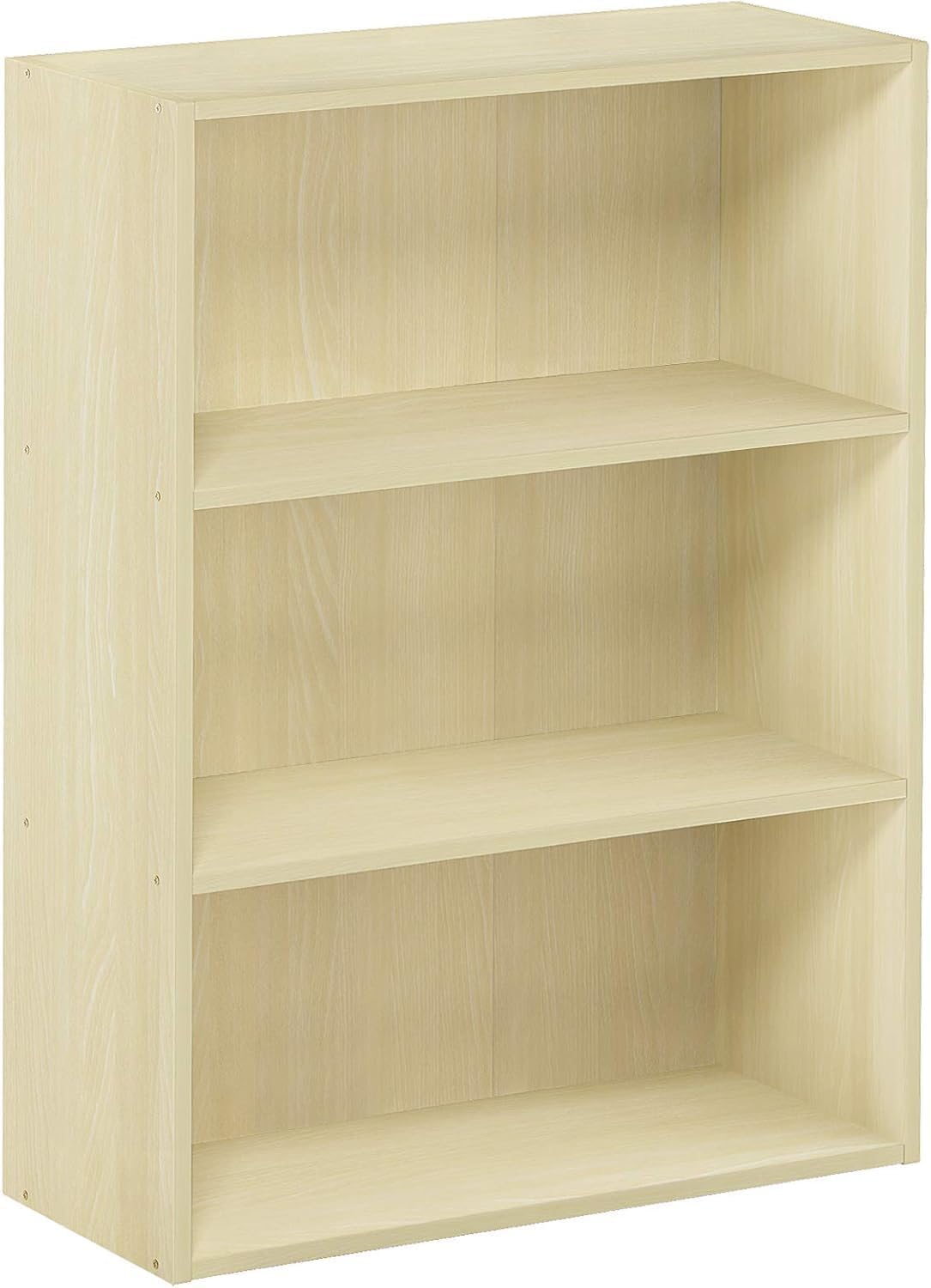 Furinno Pasir 3-Tier Open Shelf Bookcase, Plain White