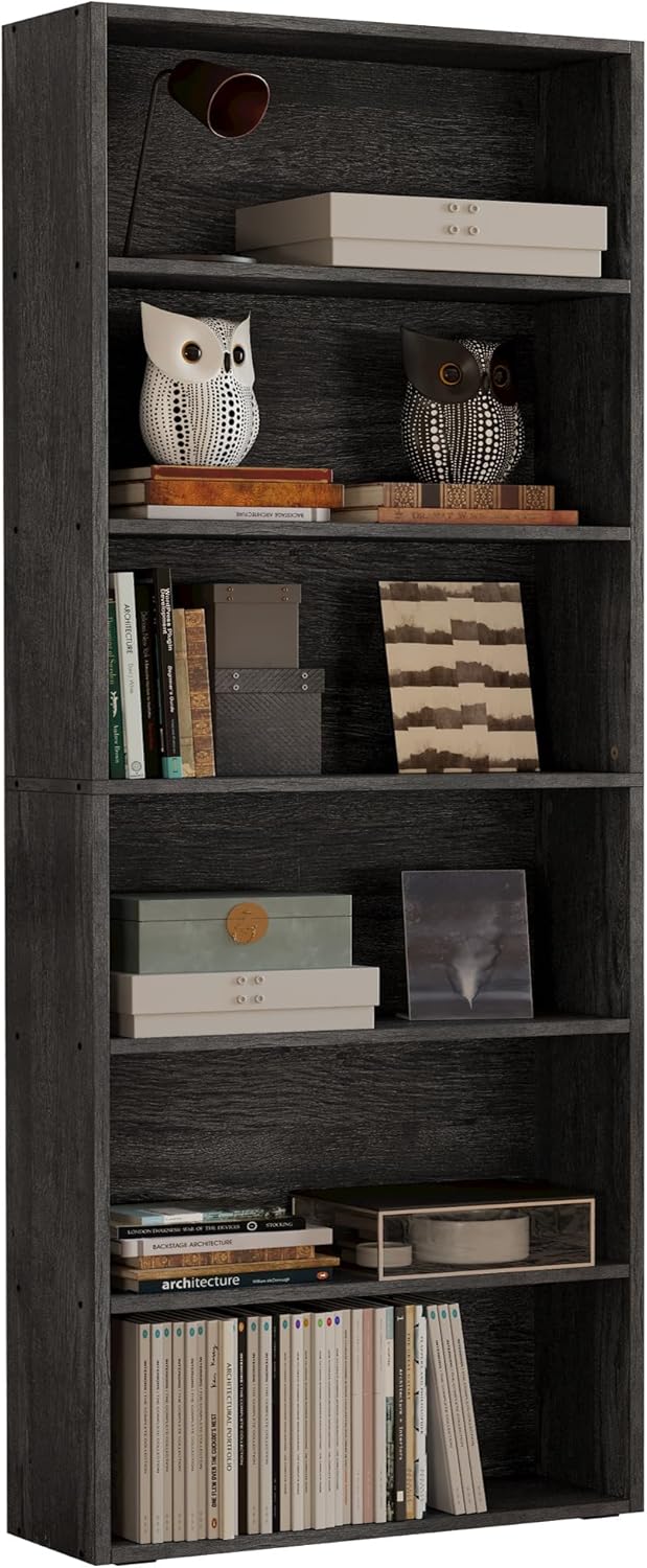 IRONCK Bookshelves and Bookcases Floor Standing 6 Tiers Display Storage Shelves 70 in Tall Bookcase Home Decor Furniture for Home Office, Living Room, Bed Room