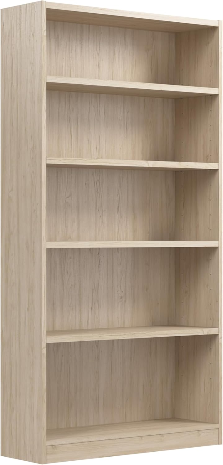 Bush Furniture Universal Tall 5 Shelf Bookcase in Black, Vertical Storage and Display Bookshelf for Home Office or Living Room Organization