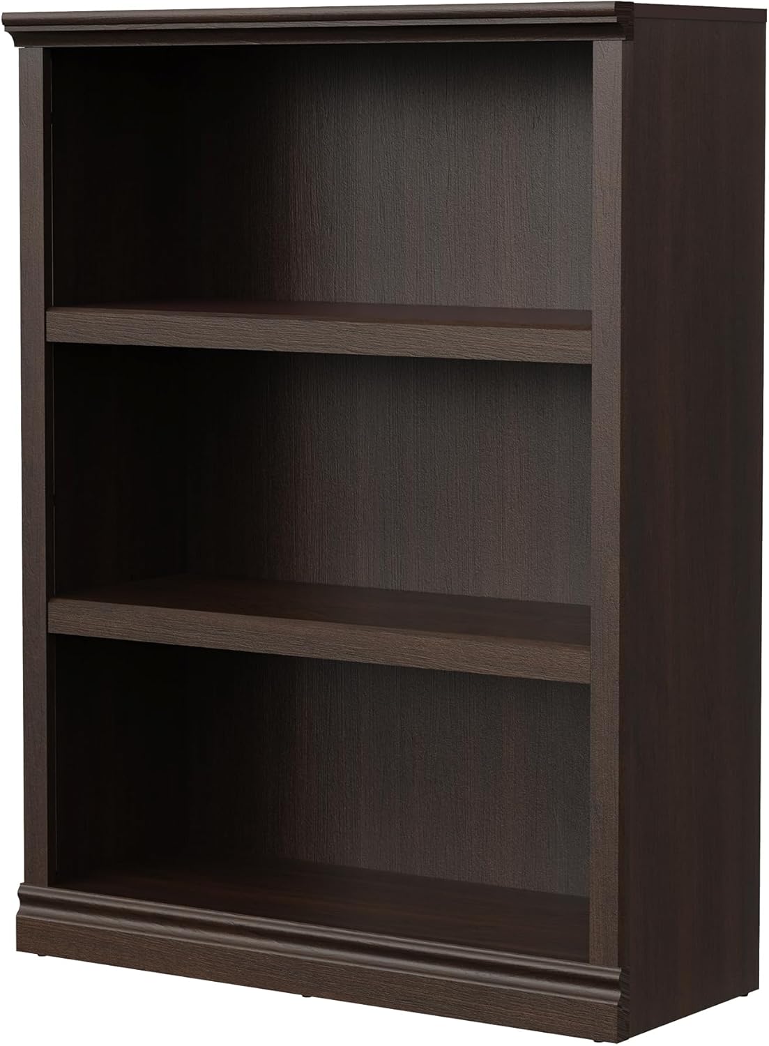 43 in Tall Bookcase, 3-Tier Bookshelf Open Storage, 33 inch Wide Floor Standing Indoor Furniture, Book Cases for Home School Library Office Bedroom Kids, White 3 Tiers