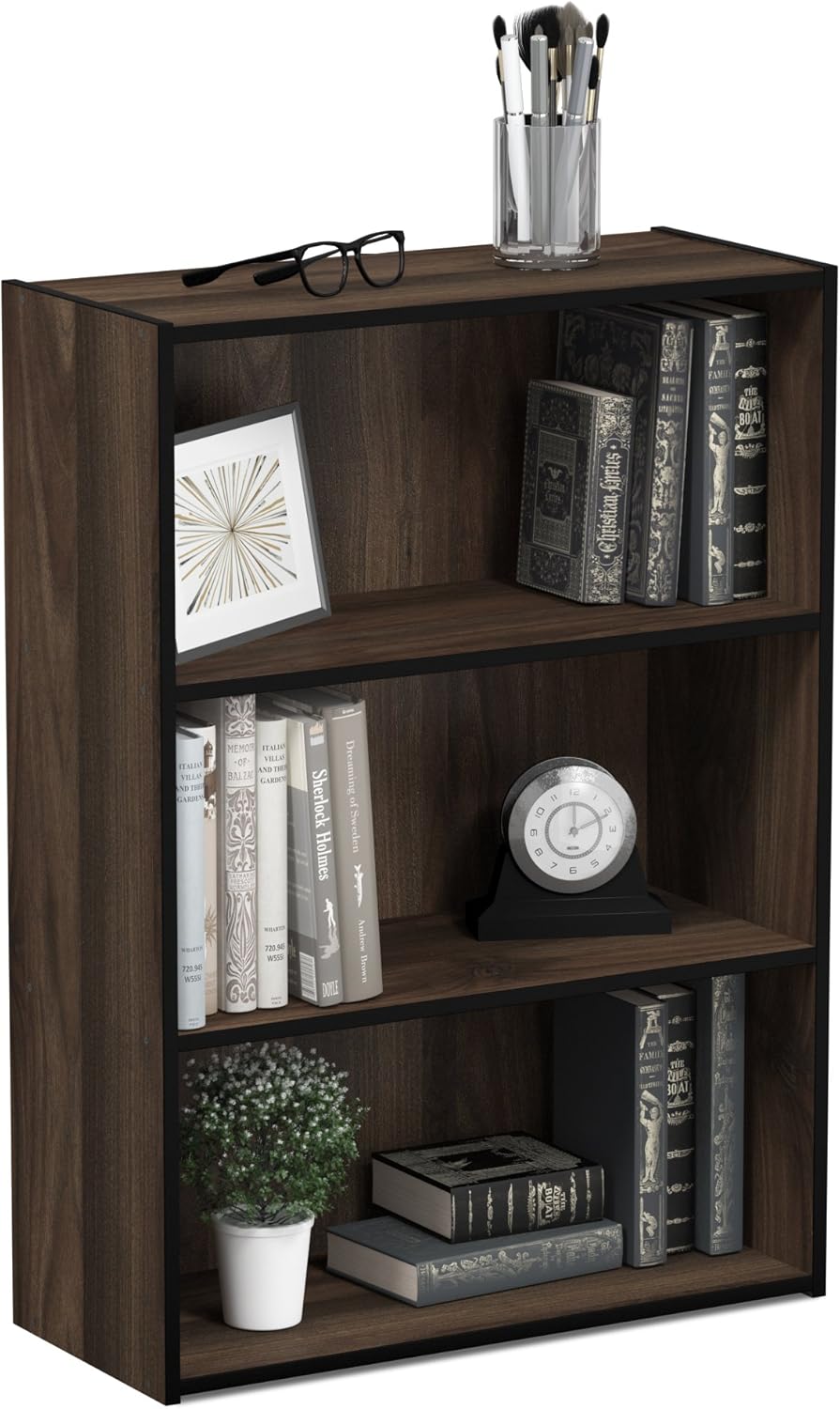 Furinno Pasir 3-Tier Open Shelf Bookcase, Plain White