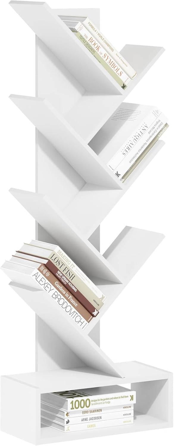 Furinno Pasir 3-Tier Open Shelf Bookcase, Plain White